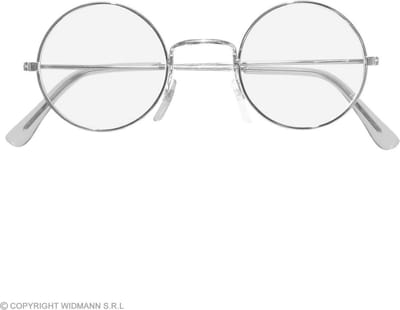 Ronde bril zilver santa