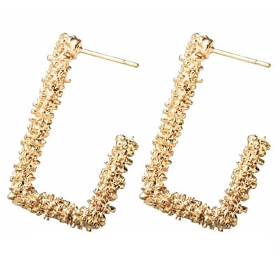 Fako Bijoux® - Oorbellen - Metal Drop-ish - Mini - 30x18mm - Goudkleurig