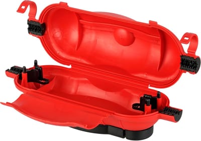 Famanu – Waterdichte kabelbox - geschikt voor koppelingen - trekontlasting en bescherming tegen vocht - rood - duurzaam materiaal - compact en handig voor kabelmanagement