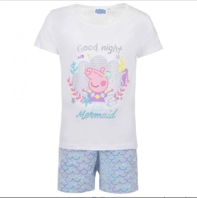 Peppa Pig - Shortama - Wit - 4 jaar -  Maat 104