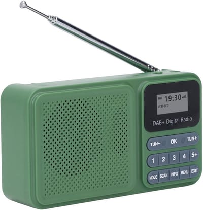 Dailygoods- Internetradio met Bluetooth-luidspreker - DAB/DAB+ radio - Oplaadbare muziekspeler - Lange batterijduur - 30 voorkeuzezenders - Gebruiksvriendelijke interface