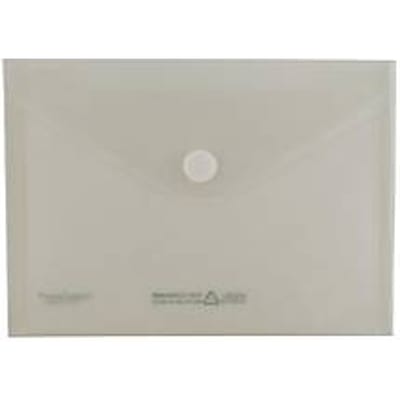 Transparante zak FolderSys FolderGreen®, A5 liggend formaat, B 253 x H 180 mm, dikte 0,20 mm, met klittenbandsluiting, 100 % PCR-PP, transparant, 10 st.