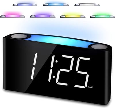 Digitale Wekkerradio met Verstelbare Helderheid en Snooze Functie - Groot Display - Geluidsvolume Aanpassing - Geschikt voor Slechthorenden - Ideale Wekker voor Slaapkamer - Elektronische Klok met Digitale Tijdweergave