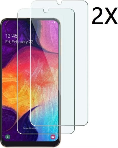 Ntech 2Pack Screenprotector Geschikt voor Samsung Galaxy A50 - Screenprotector Tempered glass