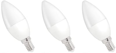 Spectrum LED Kaarslamp E14 4W - 230V - 340 Lumen - 6000K Koud wit - Helder daglicht - Energiezuinig - 3 stuks
