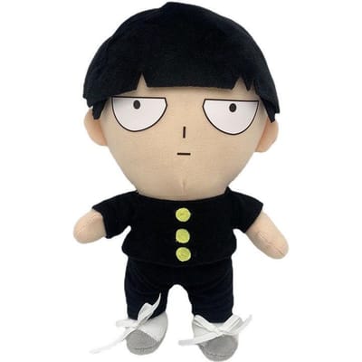 Mob Psycho 100 Schattige Ryoga Shirota Pop Cartoon Creatief Bed Ornament Shigeo Kageyama Vakantie Speelgoed Mooi Cadeau zwart
