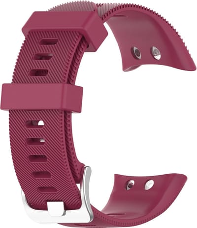 By Qubix - Siliconen bandje - Wijnrood - Geschikt voor Garmin Forerunner 45 / 45S