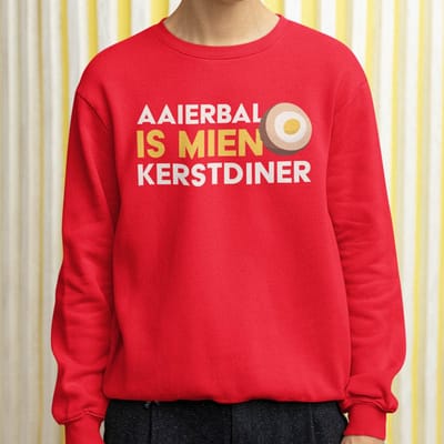 Foute Kerst Trui Rood Aaierbal Is Mien Kerstdiner XS