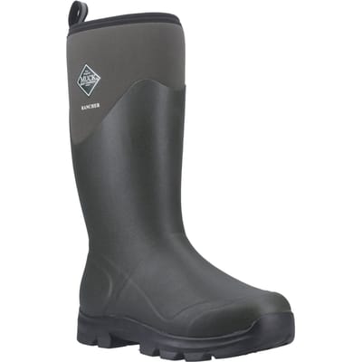 Muck Boots Rancher Rubber Heren Winterkniehoge Laarzen in Stoffige Olijf/Zwart