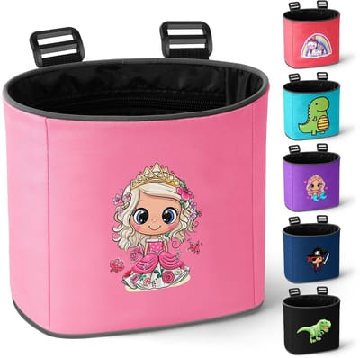 Dailygoods - kinderstuurtas - fietsmand voor kinderen - handige opbergtas - roze - scooteraccessoire - ideaal voor knuffels, flessen en meer - geschik...