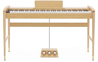 Keynote Contemporary Digitale Piano met Bluetooth van Gear4music, Licht Eiken