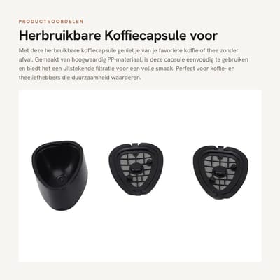 Dailygoods- Koffiecapsule Herbruikbaar - Koffiefilter - Filtratie - Compatibel met ST 9662.62 - Premium PP-materiaal - Nauwkeurige filtering