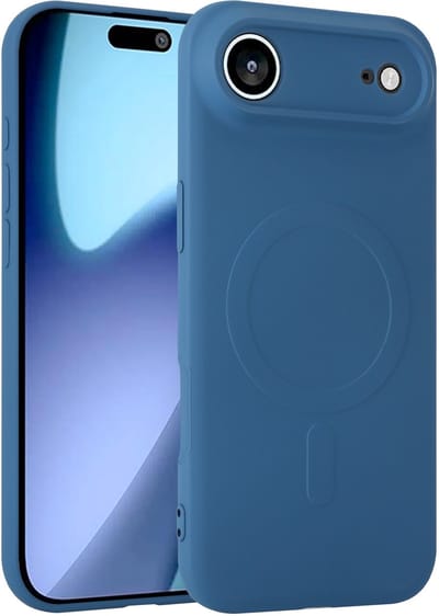 YPCd - MagSafe Backcover voor Apple iPhone Air – Shockproof Siliconen Hoesje met Verhoogde Randen & Draadloos Opladen – Blauw