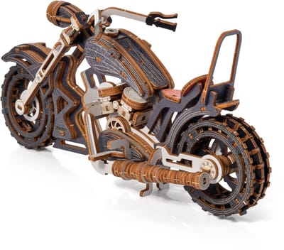 Nice Idea- DIY- 3D- Houten bouwpakket van een Motor Yankee Chopper- 202 onderdelen