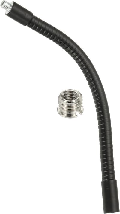 8" Gooseneck 1/4"-20 Female to Male Thread - Metal Universele Slang - Flexibele Arm - Gooseneck Tube Extensie Houder met Verminderende Schroeven voor Actiecamera - Telefoon - Microfoon