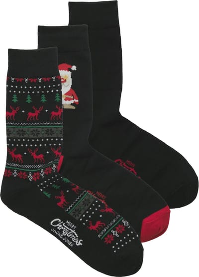 JACK&JONES ADDITIONALS JACXMAS REINDEER SOCKS GIFTBOX Heren Sokken - Maat ONE SIZE