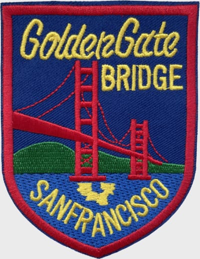 Patchy® – Golden Gate Bridge - Strijkpatch - Strijkapplicatie - Strijkembleem - Badge - Patches