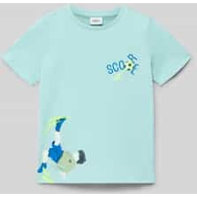 Katoenen T-shirt met voorprint, rechte pasvorm, kind s.Oliver