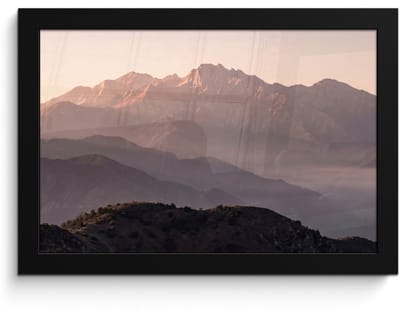 Poster in lijst - Fotolijst 30x20 cm - Posters - Panorama - Landschap - Bergen - Posterlijst zwart - Decoratie - Wanddecoratie woonkamer - Muurdecoratie slaapkamer