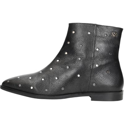 Lazamani - Dana Dames Enkellaarsjes Leer Black - Maat 37