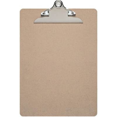 Schrijftablet MAUL-classic, A4 staand formaat, nostalgische clip, hardboard, bruin