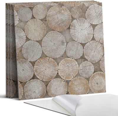 Coloray Wandpanelen Zelfklevend - Houtnerf in de collectie Zelfklevende Wandpanelen - 50 cm x 50 cm - Beige Wandpaneel PVC - 4 stuks - Texturen Wandpanelen Zelfklevend - Keuken Wandpanelen - Wandpanelen Badkamer