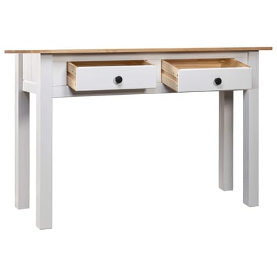 vidaXL - Wandtafel - Panama - Range - 110x40x72 - cm - massief - grenenhout - wit