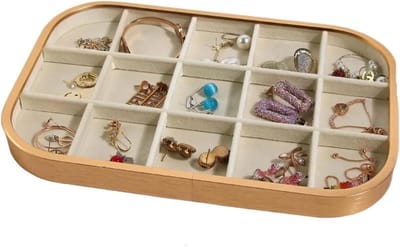Sieraden dienblad - Ringhouder opberger - Sieraden organiseren - Elegant design - 30 x 20 cm - Lege schijf