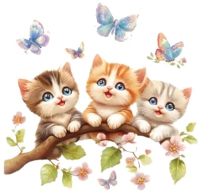 1Pc Aquarel Cartoon Leuke Kat op Boomtak Muurstickers voor Kinderkamer Decoratie Muurstickers Slaapkamer Decoratie Home Decor
