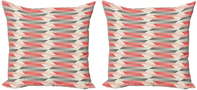 ABAKUHAUS Kussenhoes Set 2x60x60 cm – dubbelzijdig bedrukt, microvezel, multicolor