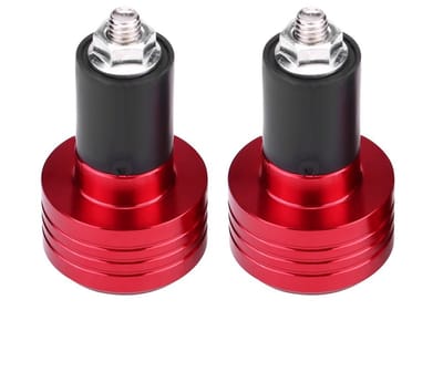 Dailygoods- Stuuruiteinden Aluminium - Motor Handvatten - Universeel 22 mm - 2 Stuks - Rood/Zwart/Zilver/Blauw - Gewicht 103 g - Motorhandvat