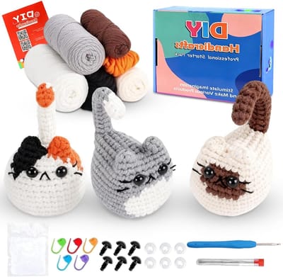 Haakset voor beginners, volwassenen en kinderen - Inclusief stap-voor-stap video-instructies en drie haakdieren - Perfect voor creatief haken en leren haken