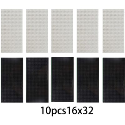10 stuks 16x32 DOE-HET-ZELF Plastic Bouwplaat Stadsschaal Bouwstenen Constructieblokken Actiefiguren Technisch Speelgoed 2 10pcs16x32