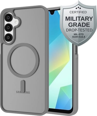 Just in Case hoesje geschikt voor Samsung Galaxy A17 (4G / 5G) Hoesje geschikt voor MagSafe - Military Grade Backcover - Grijs
