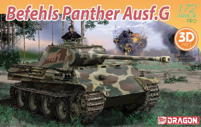 Dragon Modelbouwpakket Militaire voertuigen - 7698 Panzerkampfwagen V Panther - Befehls Panther Ausf. G - Tank Plastic - 1:72 - Modelbouw