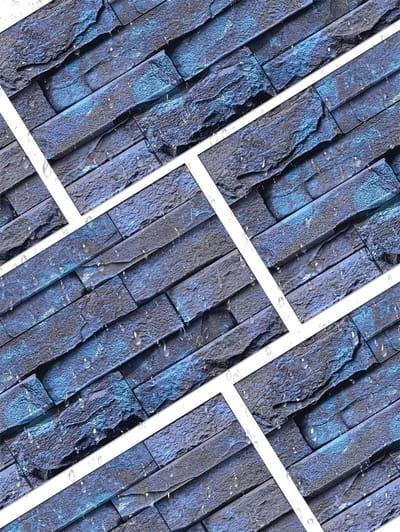 Waterdichte Plaktegels - Zelfklevende PVC - Keuken Badkamer - Oliebestendig Gemakkelijk Reinigen - 15x30cm 6 Stuks - Blauw Geometrisch