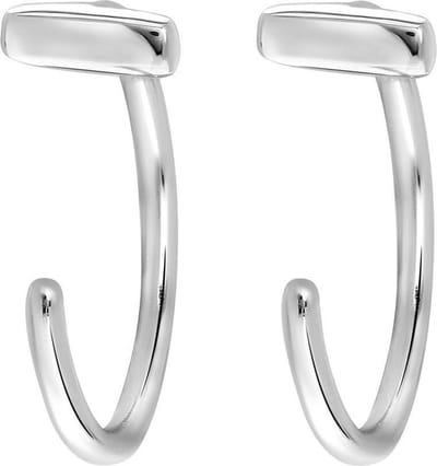 Lucardi Dames Oorbellen bar - Oorbellen - Cadeau - Echt Zilver - Zilverkleurig