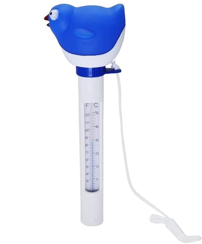 Drijvende Waterthermometer - Zwembadthermometer Monitor - Water Temperatuur Meten - Eenvoudig Afleesbaar - 21.7 Centimeter - Blauw