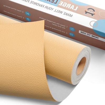 Reparatieset voor Kunstleer, Zelfklevende Patches voor Meubels, Autozetels en Tassen, 40 x 80 cm, Beige Kleur