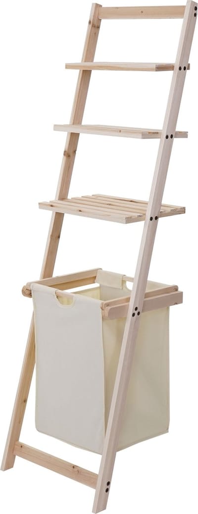 Ladderplank MCW-B59, plank Wasmand Wasmand Houten plank Badkamerplank Opstapplank, den 152x41x35cm 39l