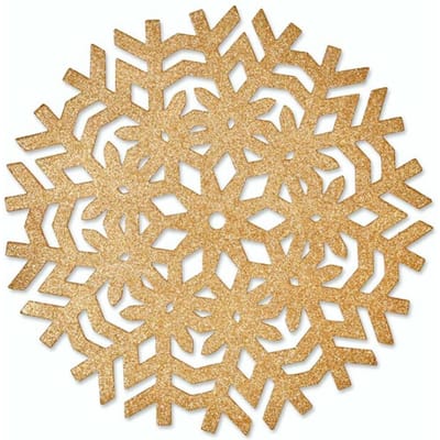 Unique Living | Placemat Ice | Rond | Polyester | Goud | Ø38cm