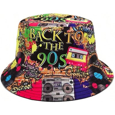 Lente/Zomer Buiten Mannen Zonwerende Bucket Hat Unisex Vissershoed Vrijetijd Ramen Print Hoed Mode Dames Basin Cap XXS black