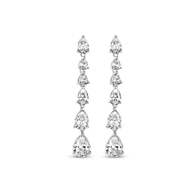 Yo&No Oorhangers zirkonia - Dames - Zilver 925