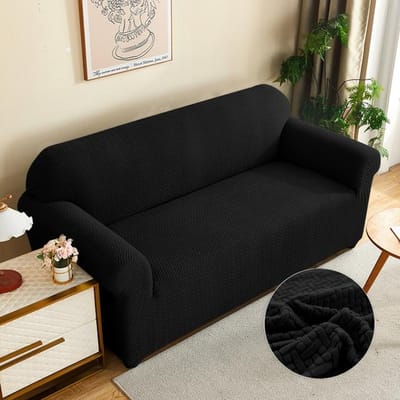 Dikke bankbeschermer Jacquard effen bedrukte bankhoezen voor woonkamer bankhoes hoekbankhoes L-vorm 45x45cm-1xpillowcase