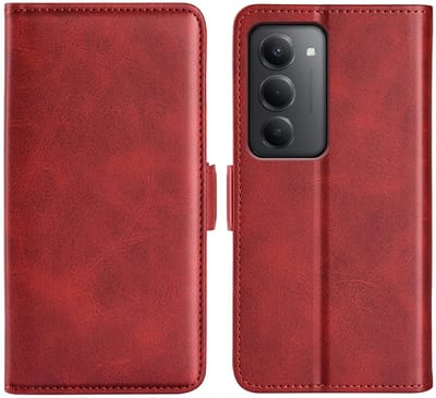 MobyDefend Hoesje - Geschikt voor Xiaomi Redmi 15 5G - Luxe Wallet Book Case (Sluiting Zijkant) - Rood