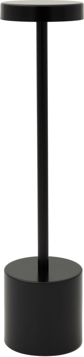 Luxus Europe - Tafellamp Touch Emilie Zwart - Draadloze LED Tafellamp Binnen - USB-C Oplaadbaar - Touchbediening - Dimbaar - 3 Lichtkleuren