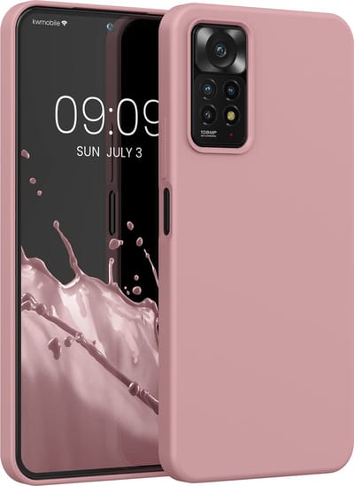 kwmobile telefoonhoesje geschikt voor Xiaomi Redmi Note 11 Pro / Redmi Note 12 Pro 4G - Hoesje met siliconen coating - Smartphone case in winter roze