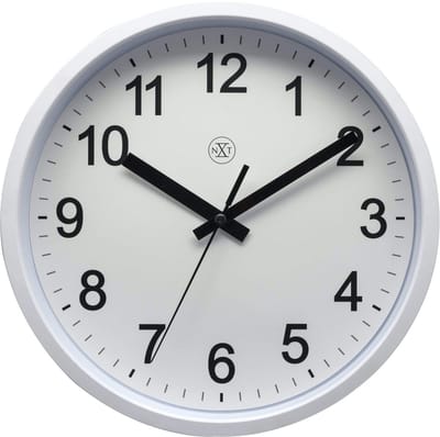 Wall clock - 25,5 cm - Plastic - 'Robust'