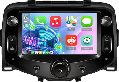 Hexinex - Autoradio Geschikt voor Toyota Aygo Citroën C1 & Peugeot 108 (2015–2020) - 2+64GB Carplay Fm