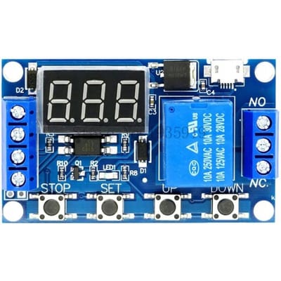 Rosfix Tijdrelaismodule Micro USB - Programmeerbaar Tijdrelais - 6–20V/5V USB, Trigger 3,8–20V